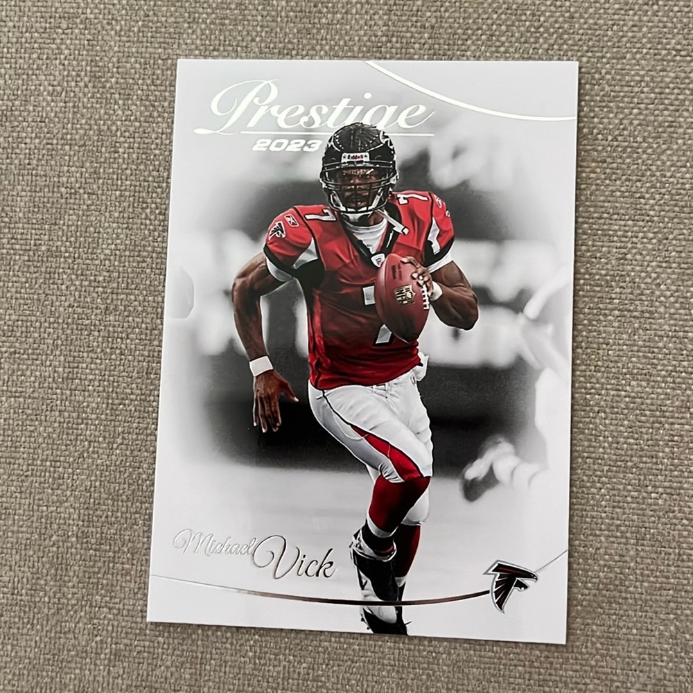 Michael Vick 2023 Panini Prestige Football Sports Card #16 Atlanta Falcons NFL